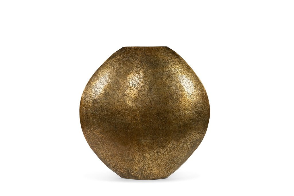 Duo vases sculptural Big Circle – Doré vieilli - Koddel.com