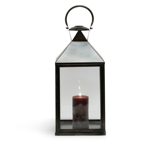 Grande lanterne en acier finition bronze – Intérieur & extérieur - H65 cm - Koddel.com