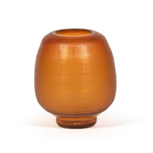 Elios - Vase en verre soufflé, coloris saumon