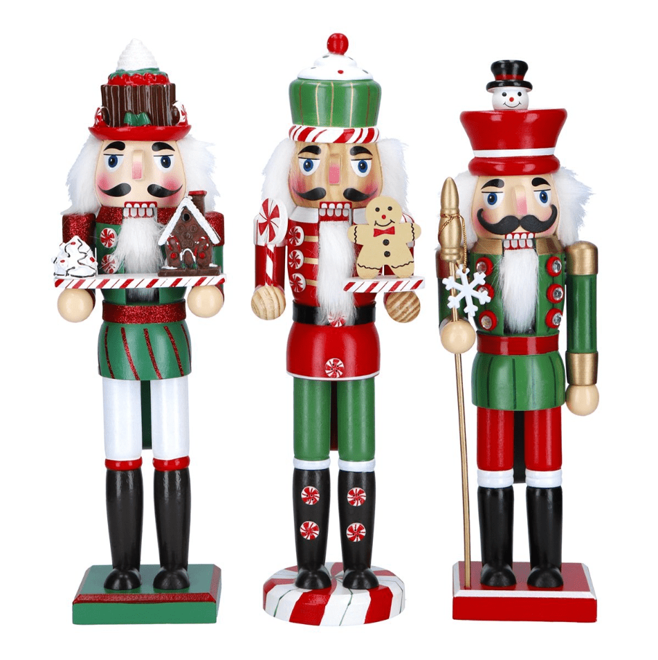 Casse - Noisette “Candy Gingerbread” – Bois multicolore – H35 cm - Koddel.com