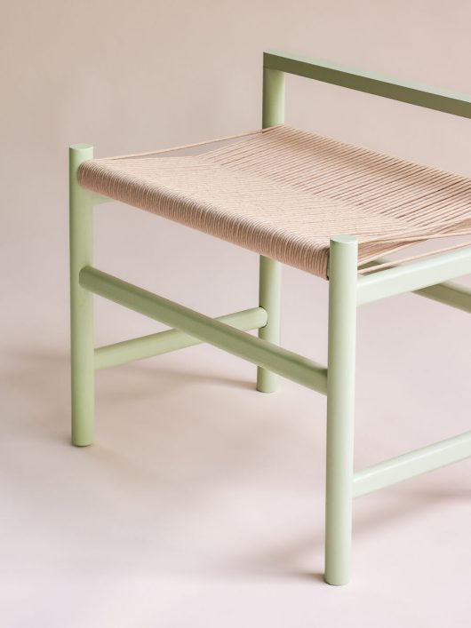 Banc en bois de chêne & corde tressée HERITAGE