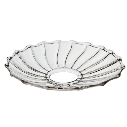 Lot de 4 bobèches en verre soufflé BJORG - Coupelles de protection pour chandeliers et bougeoirs - Koddel.com