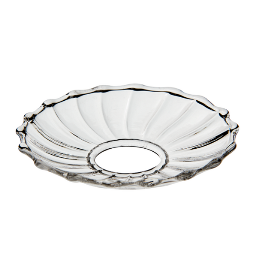 Lot de 4 bobèches en verre soufflé BJORG - Coupelles de protection pour chandeliers et bougeoirs
