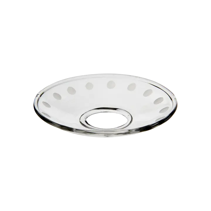 Lot de bobèches en verre soufflé avec décoration NEO