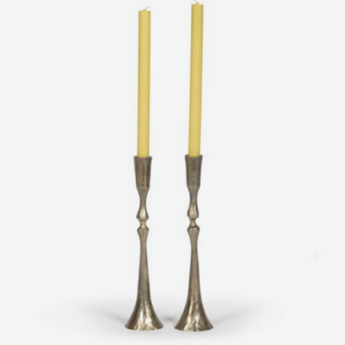 Bougeoir design en laiton H29 cm - Lot de 2 pièces - Koddel.com