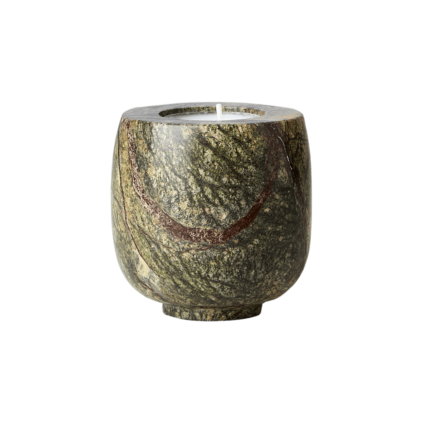 Dual – Bougeoir réversible en marbre vert forêt - Lot de 3 pièces - Koddel.com