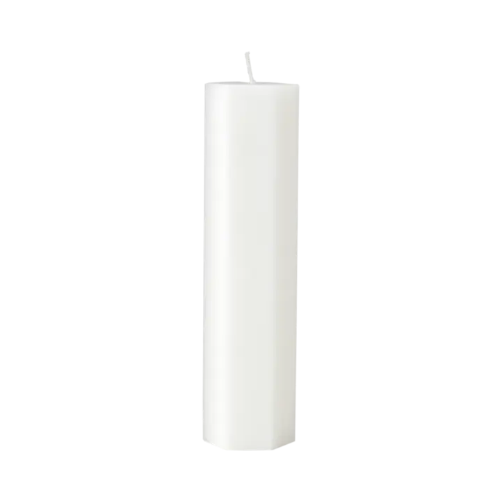 Bougie blanche dentelle - Effet toile d'araignée
