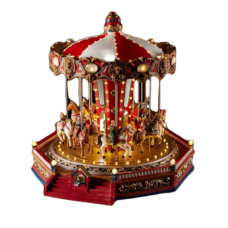 Carrousel pour villages de Noël avec LED
