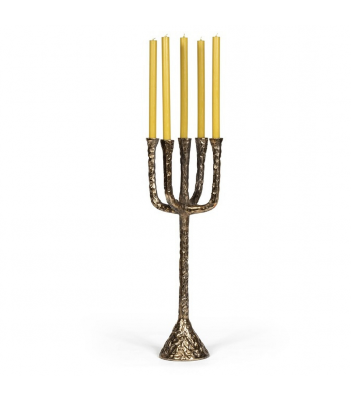 Grand chandelier 5 branches en laiton