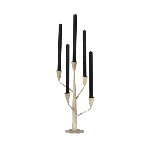 Grand Chandelier arbres stylisés à 5 branches