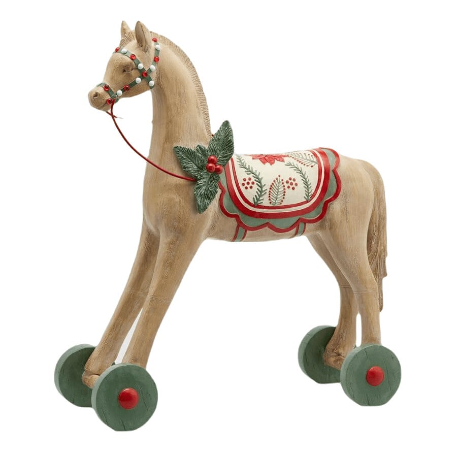 Caballo vintage con ruedas