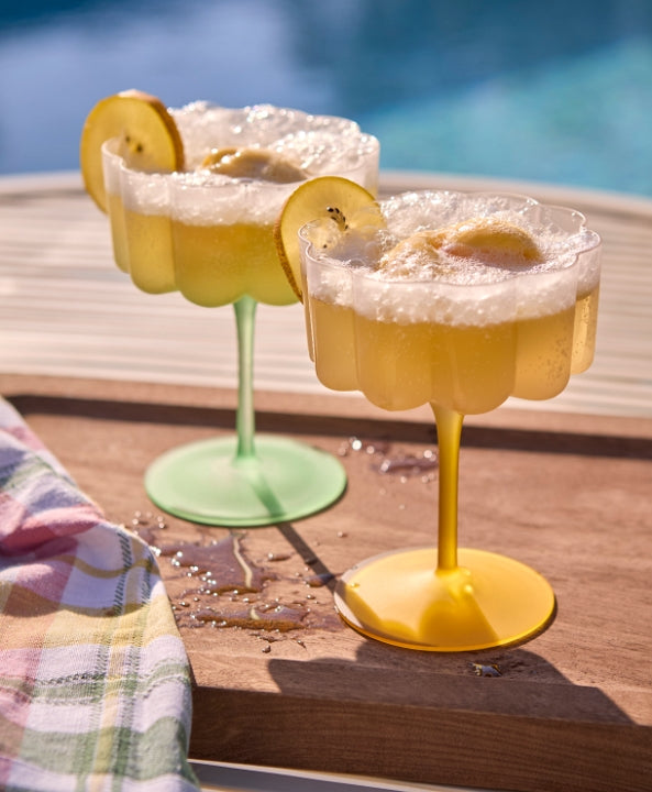 Set of 2 ALMA glass cocktail glasses