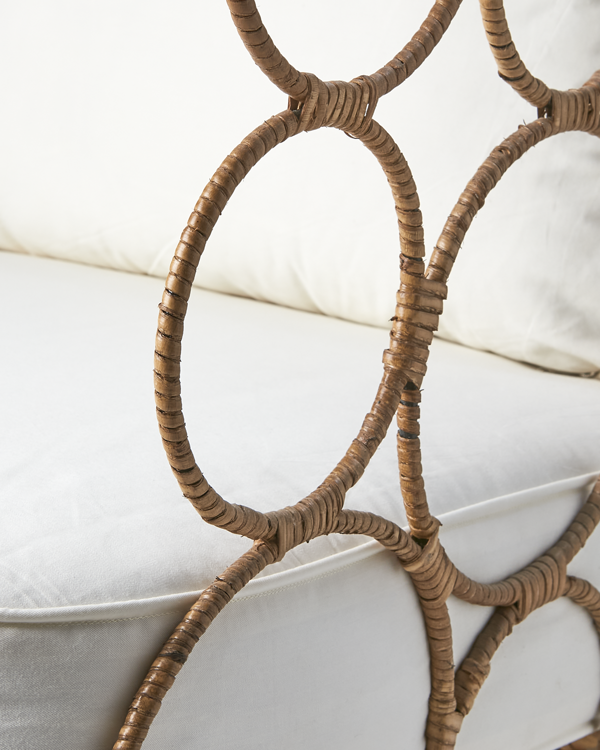 Graphic rattan armchair - A strong piece for an entrance hall or seaside home