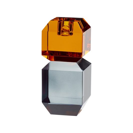 Bougeoir en verre bicolore - Gem