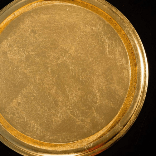 Globe en verre sur socle doré à la feuille d’or – Ø24 x H38 cm - Koddel.com