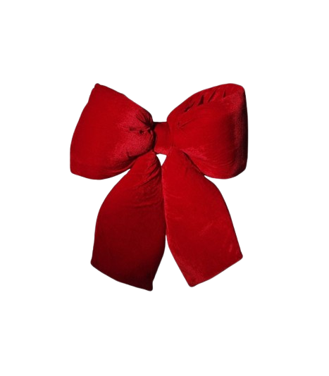 Large red velvet bow - Christmas decoration