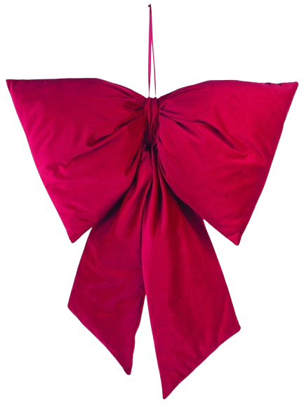 Large red velvet bow - Christmas decoration