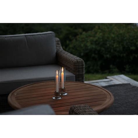 Scandinavian brushed stainless steel candle holder