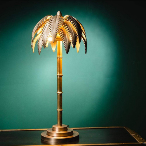 Lampe palmier en laiton – L’élégance végétale revisitée