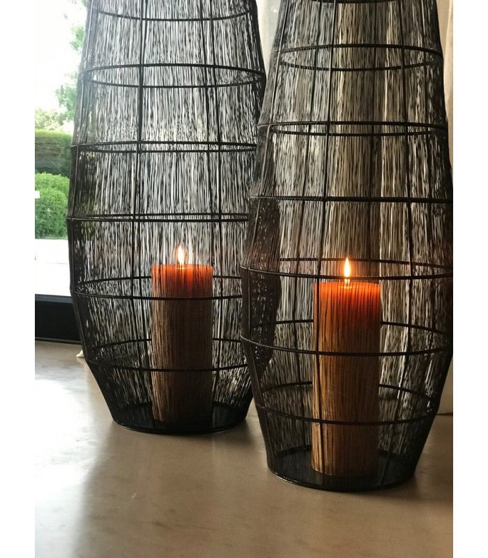 Lanterne moderne en fil de métal, couleur bronze - Koddel.com