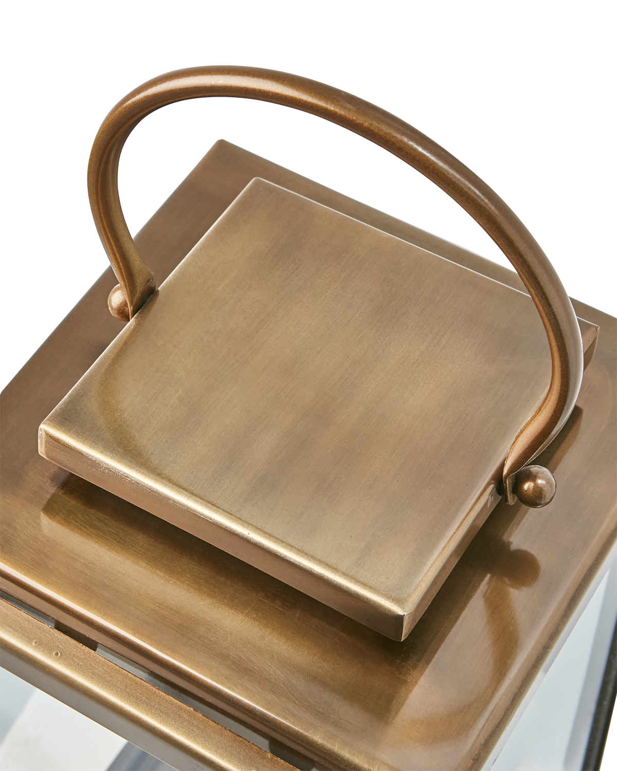 Lanterne chromée couleur laiton H38 cm