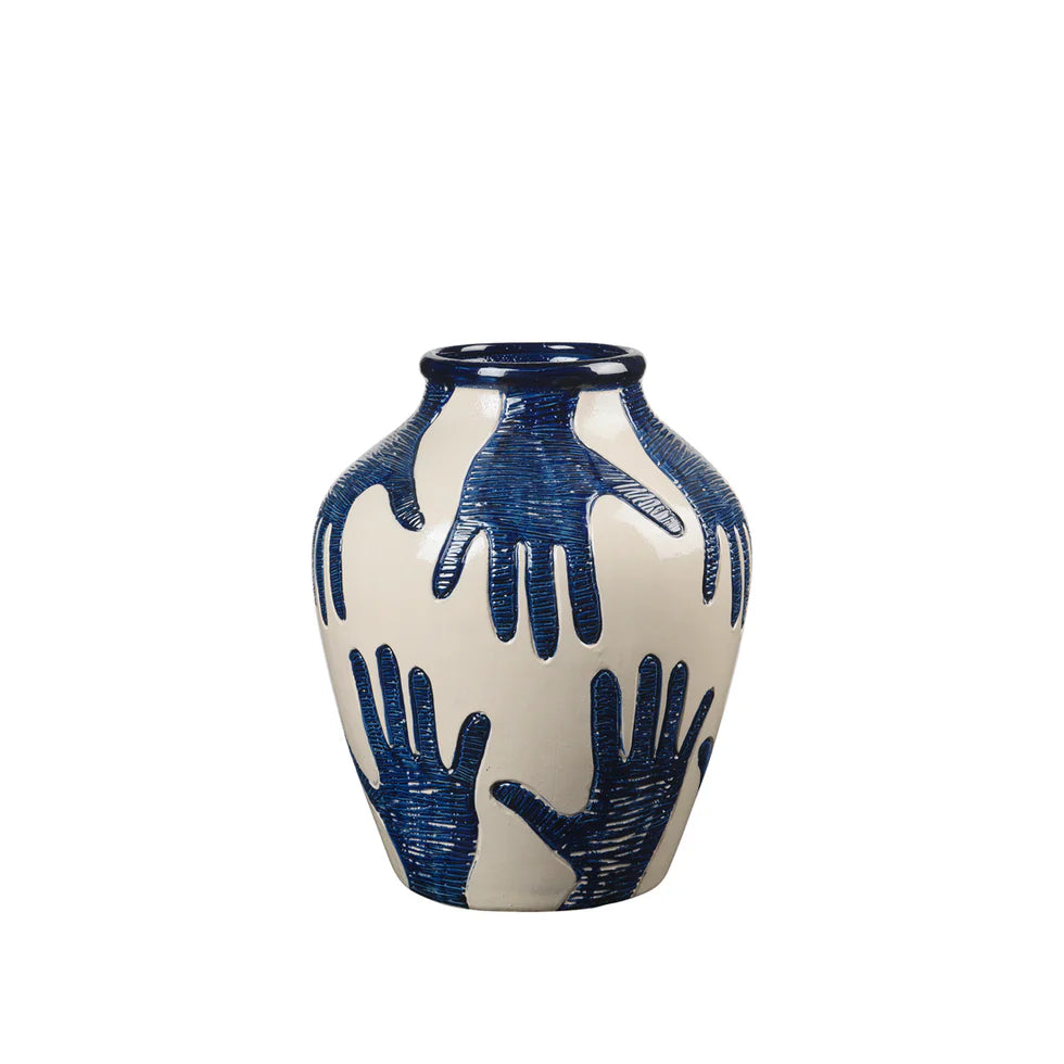 Grand vase sculptural en céramique MIME