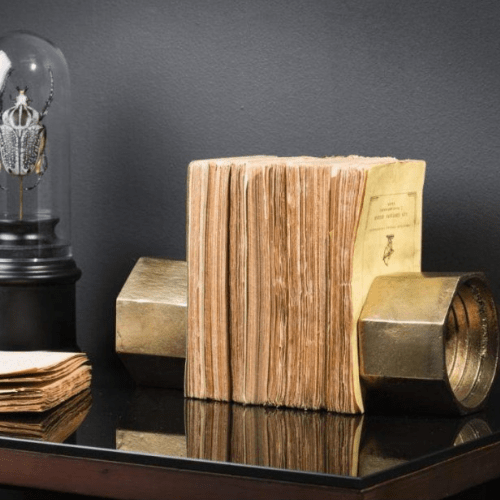 Serre - livres écrou - Laiton antique, paire - Koddel.com