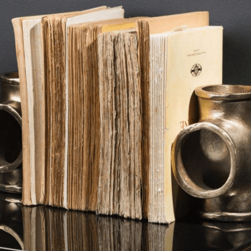 Serre - livres Croix en laiton – Paire en fonte d’aluminium - Koddel.com