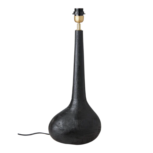 Pied de lampe en bois noir BORA