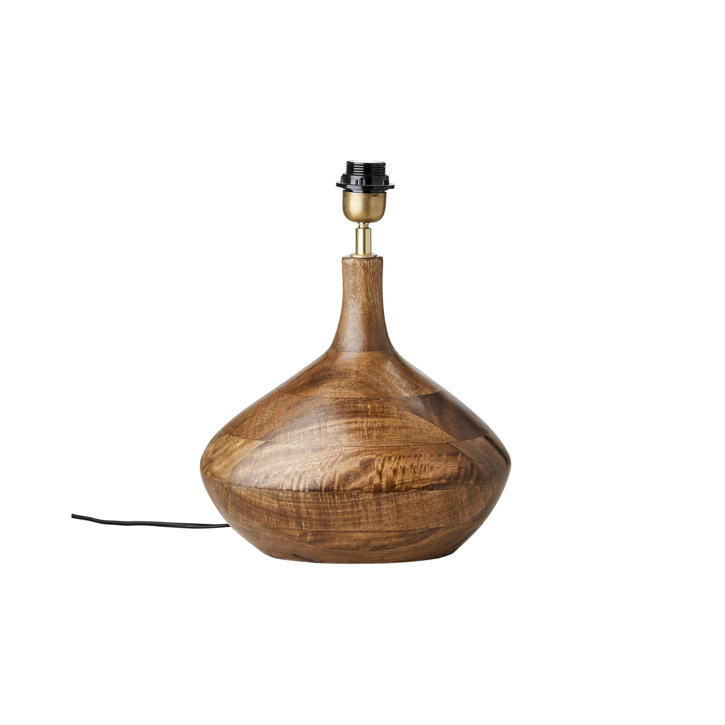 Pied de lampe arrondi en bois de manguier WOODY