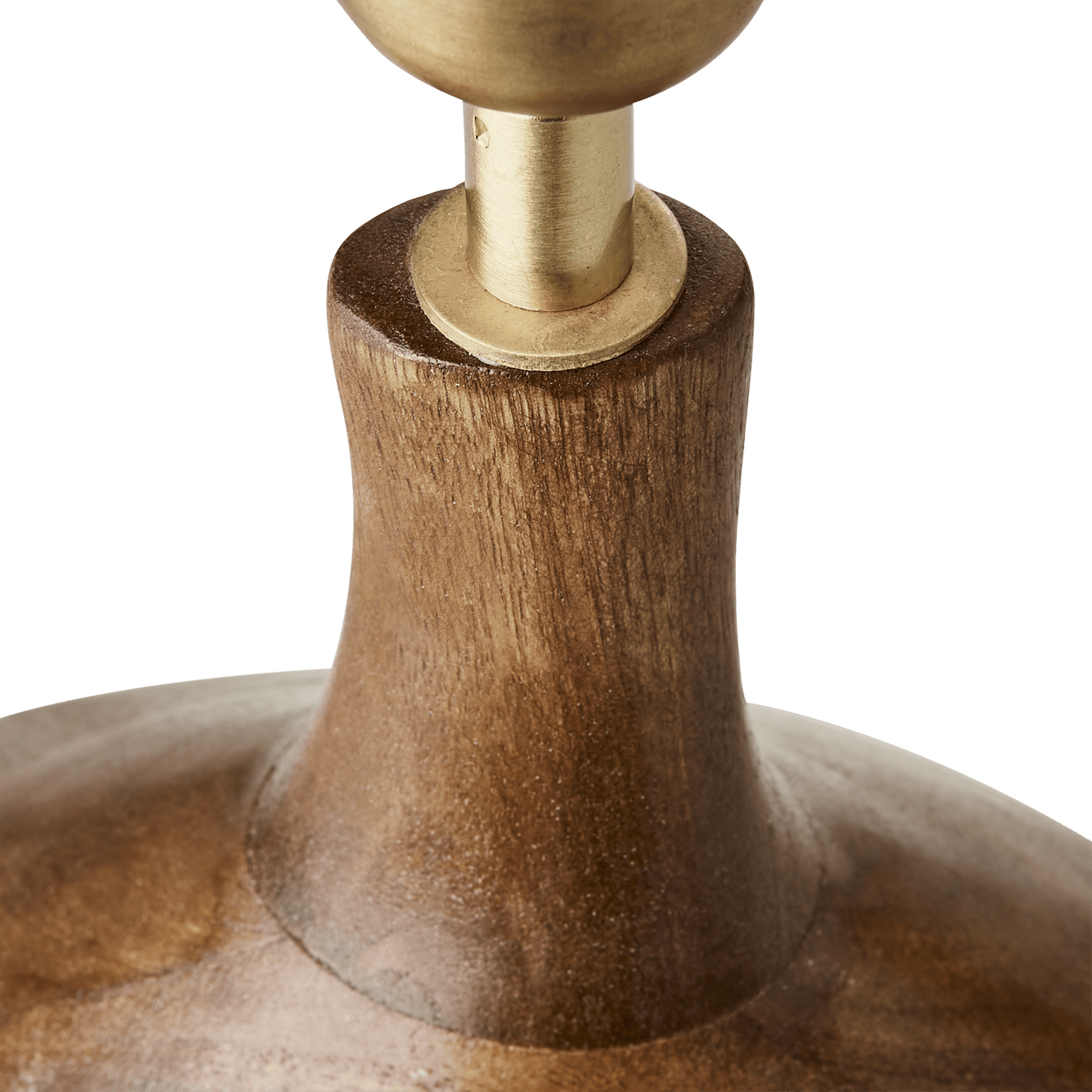 Pied de lampe arrondi en bois de manguier WOODY - Koddel.com