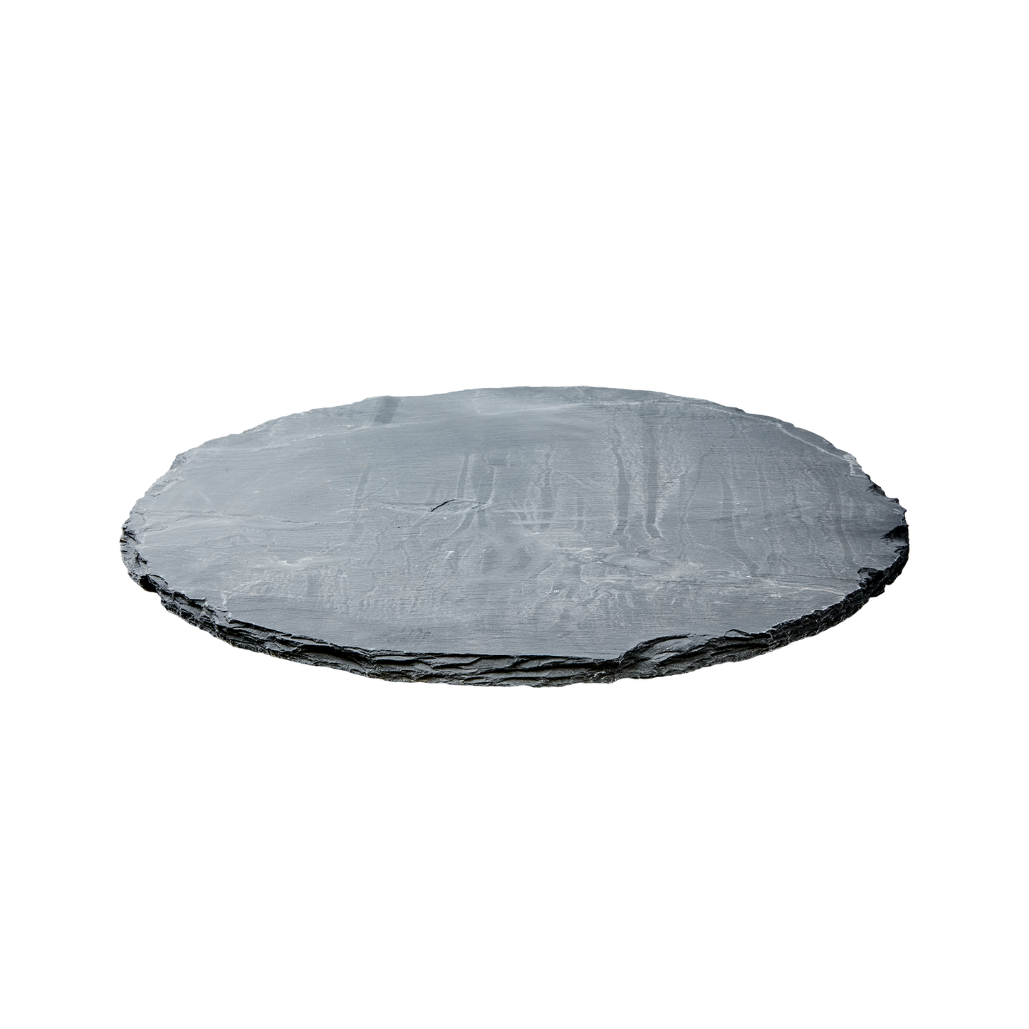 Grand plateau rond ardoise naturelle – Ø65 cm