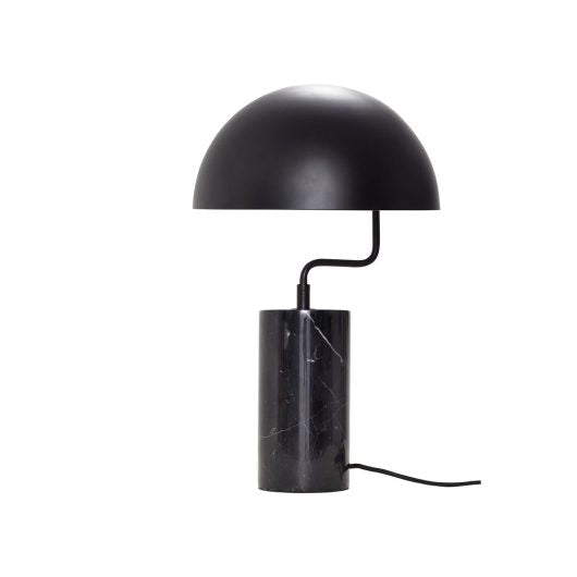 Lampe de table Poise - Marbre noir & métal peint