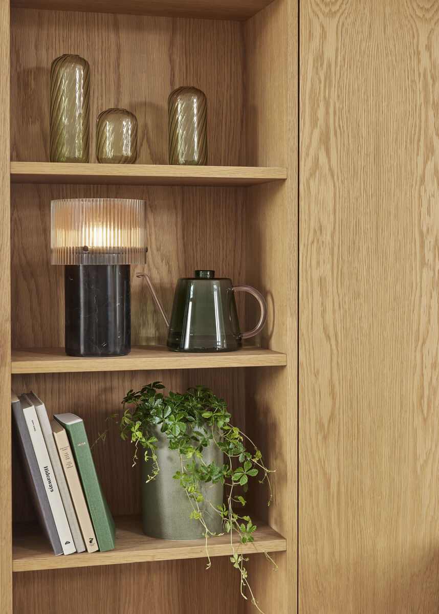 Lampe de table design en marbre et verre – Revolve noir