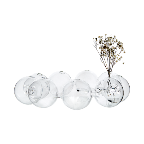 Vase couronne en verre - 8 bulles