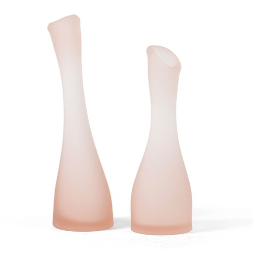 Duo de soliflore organique en verre