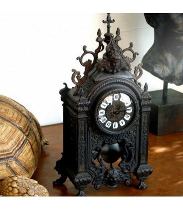 Horloge à balancier en laiton noir