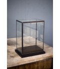 Cloche rectangulaire en bois et verre