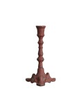 Red cast iron candle holder - Vintage decoration