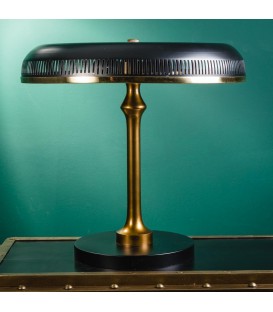 Lampe de bureau plateau noir 51cm - Année 60