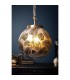 Lustre boule avec motifs feuilles