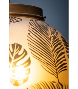 Ball chandelier with leaf patterns