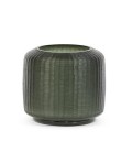 Large gray green glass tealight holder