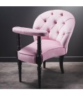 Fauteuil vintage en velours - Edition espagnole