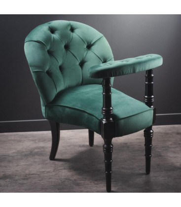 Fauteuil casino en velours