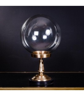 GLASS GLOBE WITH BRASS FOOT