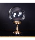 GLASS GLOBE WITH BRASS FOOT