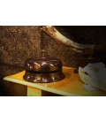 Sonnette cloche d'hôtel XL patine brun noir - Luxe