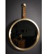 Miroir rond cadre laiton