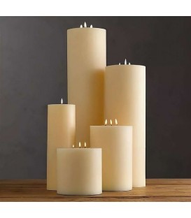 LARGE PILLAR CANDLE 19 CM DIAMETER - INTERIOR OR EXTERIOR